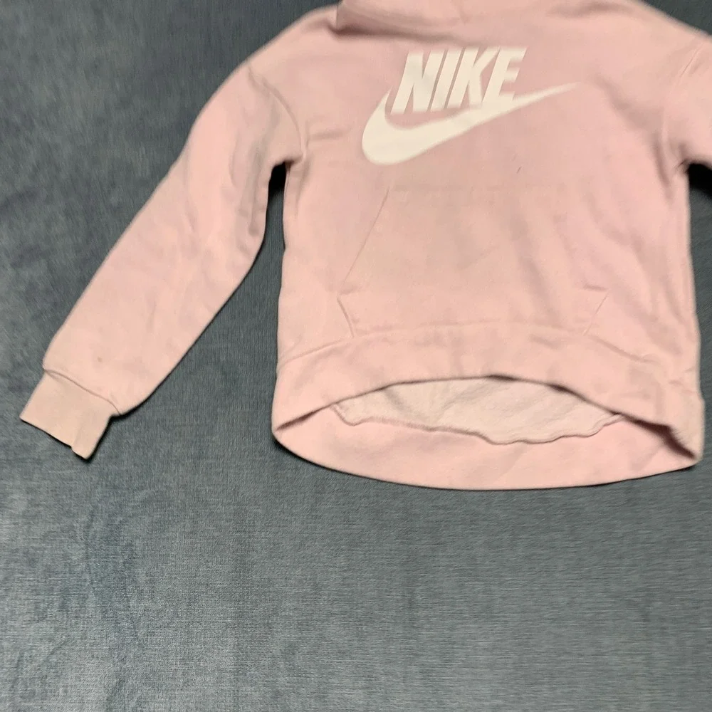 Nike Sportswear Club Fleece Hoodie Girls 5 Pink Swoosh Logo Gorpcore Activewear